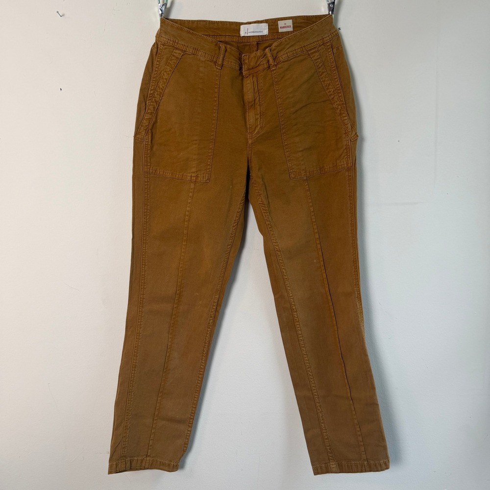 Anthropologie Wanderer Slim Utility Chino Pants Brown 27 Good